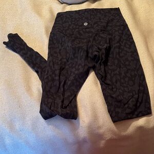 lululemon athletica Black Patterned Leggings